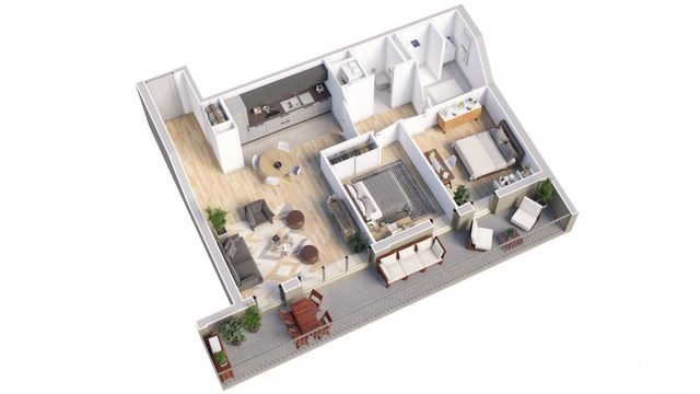 Appartement T3 à vendre - 3 pièces - 64,06 m2 - Biganos - 33 - AQUITAINE