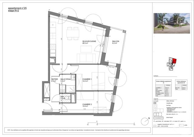 Appartement T3 à vendre - 3 pièces - 62,23 m2 - Biganos - 33 - AQUITAINE