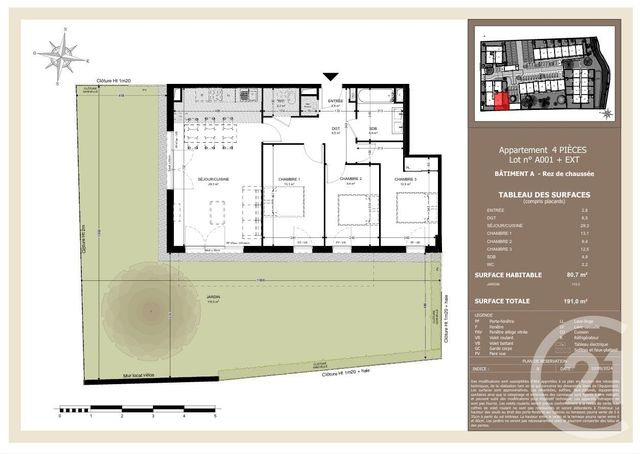 Appartement T4 à vendre - 4 pièces - 80,70 m2 - Audenge - 33 - AQUITAINE