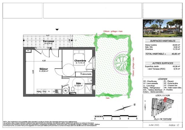 Appartement T2 &agrave; vendre - 2 pi&egrave;ces - 40,85 m2 - Sanguinet - 40 - AQUITAINE