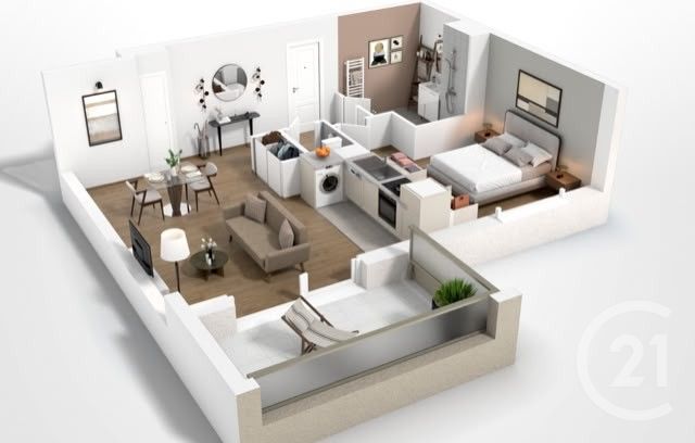 Appartement F2 &agrave; louer - 2 pi&egrave;ces - 44,81 m2 - Saverne - 67 - ALSACE