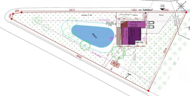 Terrain &agrave; vendre - 2409 m2 - Plesse - 44 - PAYS-DE-LOIRE