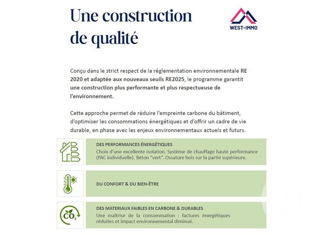 Appartement T2 &agrave; vendre - 2 pi&egrave;ces - 49,60 m2 - Puceul - 44 - PAYS-DE-LOIRE