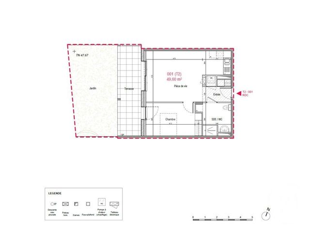 Appartement T2 &agrave; vendre - 2 pi&egrave;ces - 49,60 m2 - Puceul - 44 - PAYS-DE-LOIRE