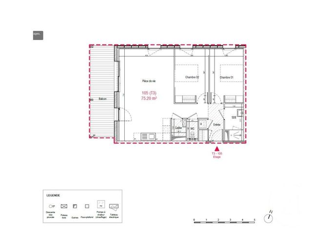 Appartement T3 &agrave; vendre - 3 pi&egrave;ces - 75,20 m2 - Puceul - 44 - PAYS-DE-LOIRE