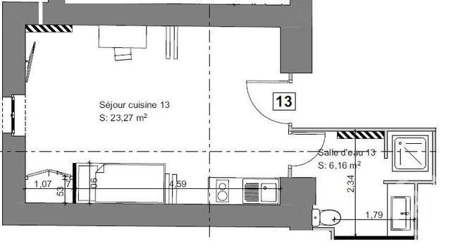 Appartement Studio à louer - 1 pièce - 20,20 m2 - Brive La Gaillarde - 19 - LIMOUSIN