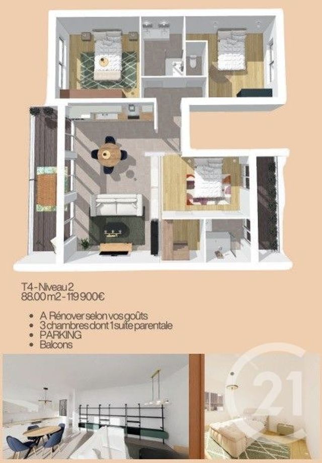 Appartement T4 à vendre BRIVE LA GAILLARDE