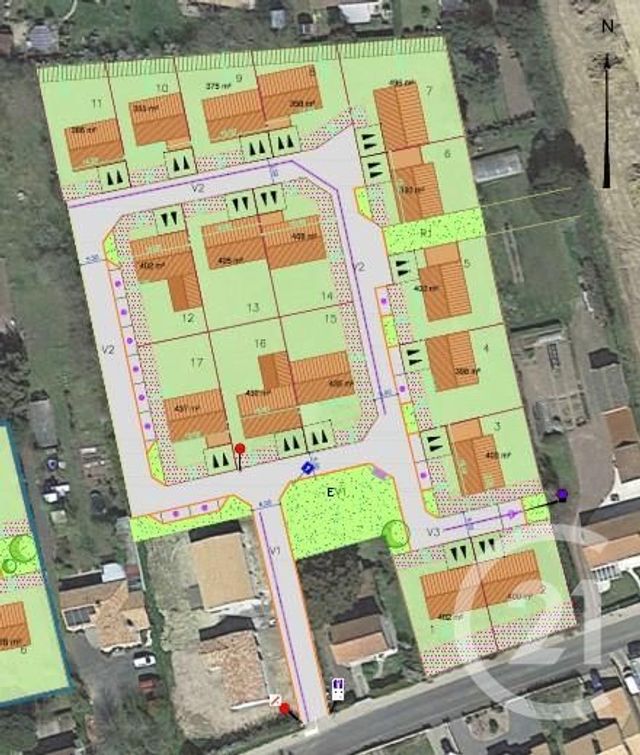 Terrain &agrave; vendre - 432 m2 - L Aiguillon Sur Vie - 85 - PAYS-DE-LOIRE