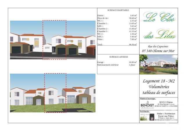 Maison &agrave; louer - 4 pi&egrave;ces - 90,30 m2 - Olonne Sur Mer - 85 - PAYS-DE-LOIRE