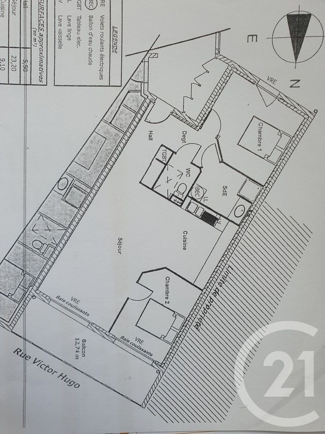 Appartement F3 &agrave; vendre - 3 pi&egrave;ces - 68,98 m2 - Challans - 85 - PAYS-DE-LOIRE