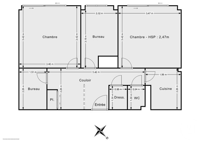 Appartement F3 à vendre - 3 pièces - 50 m2 - Paris - 75011 - ILE-DE-FRANCE
