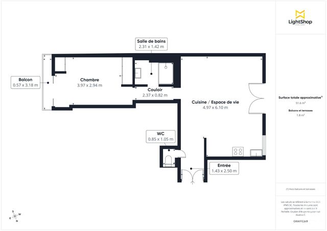 Appartement F2 à vendre - 2 pièces - 51,72 m2 - Paris - 75012 - ILE-DE-FRANCE