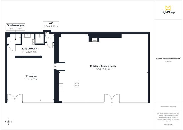 Appartement &agrave; vendre - 2 pi&egrave;ces - 103,50 m2 - Paris - 75011 - ILE-DE-FRANCE