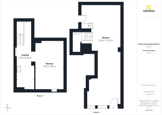 Bureaux à louer - 79.44 m2 - 75 - Paris