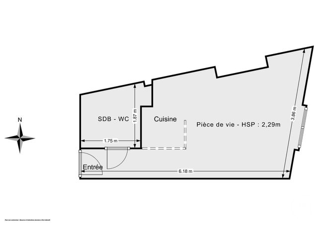 Appartement F1 &agrave; vendre - 1 pi&egrave;ce - 18,50 m2 - Paris - 75012 - ILE-DE-FRANCE