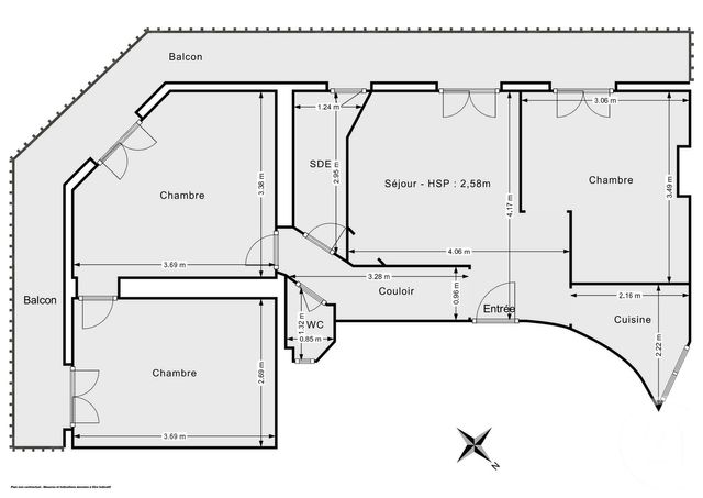 Appartement T4 &agrave; vendre - 4 pi&egrave;ces - 55,50 m2 - Paris - 75011 - ILE-DE-FRANCE