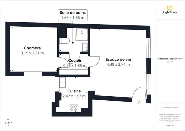 Appartement F2 &agrave; vendre - 2 pi&egrave;ces - 37,38 m2 - Paris - 75011 - ILE-DE-FRANCE