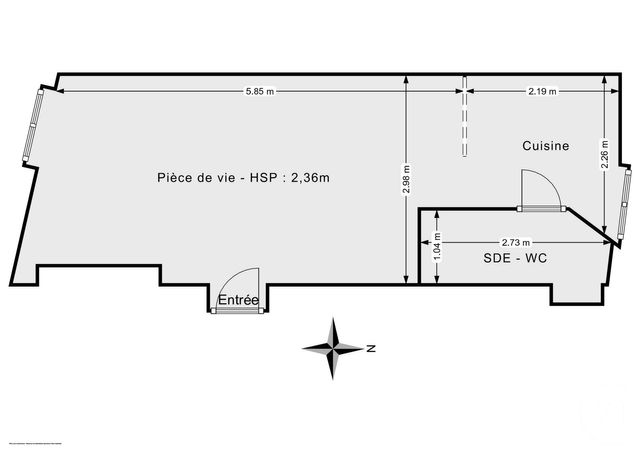 Appartement Studio à vendre - 1 pièce - 25,50 m2 - Paris - 75011 - ILE-DE-FRANCE