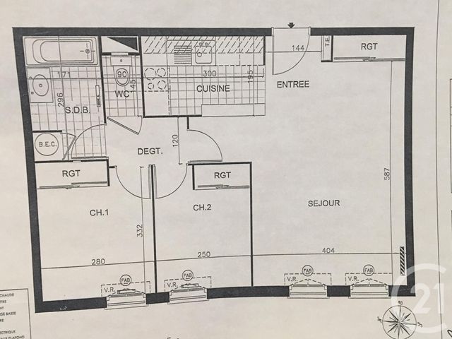 Appartement F3 &agrave; louer - 3 pi&egrave;ces - 59,75 m2 - Villejuif - 94 - ILE-DE-FRANCE