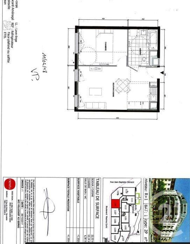 Appartement F2 &agrave; louer - 2 pi&egrave;ces - 40,70 m2 - Villejuif - 94 - ILE-DE-FRANCE