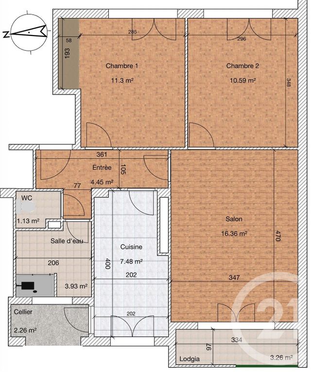 Appartement F3 &agrave; vendre - 3 pi&egrave;ces - 56,75 m2 - L Hay Les Roses - 94 - ILE-DE-FRANCE