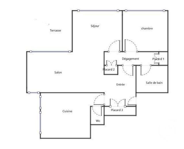 Appartement F3 &agrave; vendre - 3 pi&egrave;ces - 64,87 m2 - Brunoy - 91 - ILE-DE-FRANCE