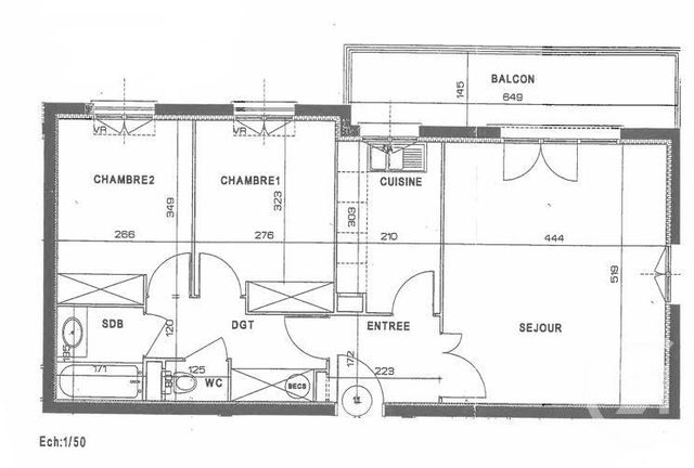 Appartement F3 &agrave; vendre - 3 pi&egrave;ces - 64,85 m2 - Brunoy - 91 - ILE-DE-FRANCE