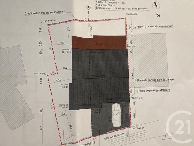 Terrain &agrave; vendre - 381 m2 - Freyming Merlebach - 57 - LORRAINE