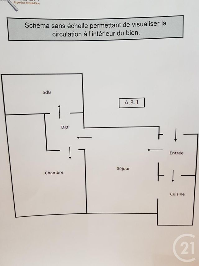 Appartement F2 &agrave; louer - 2 pi&egrave;ces - 40,67 m2 - Moret Sur Loing - 77 - ILE-DE-FRANCE