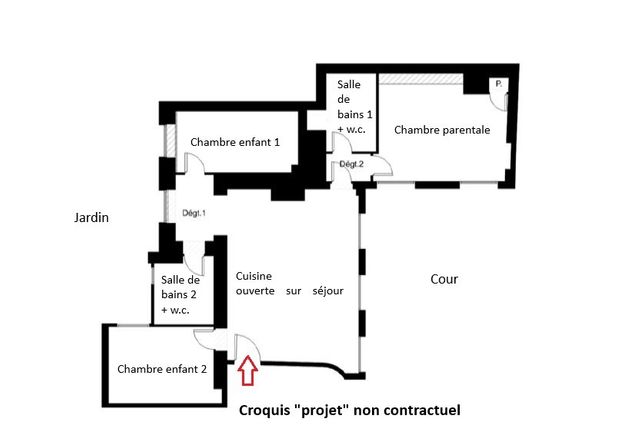 Appartement &agrave; vendre - 5 pi&egrave;ces - 82,98 m2 - Paris - 75006 - ILE-DE-FRANCE