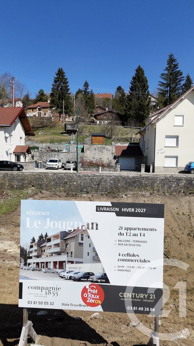Appartement &agrave; vendre - 2 pi&egrave;ces - 53,20 m2 - Jougne - 25 - FRANCHE-COMTE