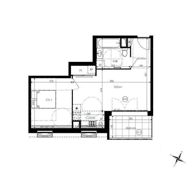 Appartement T2 &agrave; vendre - 2 pi&egrave;ces - 36,25 m2 - St Jean De Monts - 85 - PAYS-DE-LOIRE