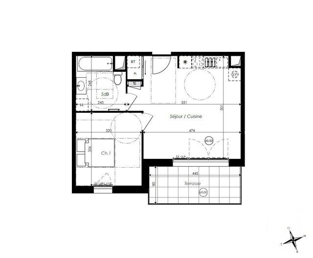Appartement T2 &agrave; vendre - 2 pi&egrave;ces - 36,25 m2 - St Jean De Monts - 85 - PAYS-DE-LOIRE