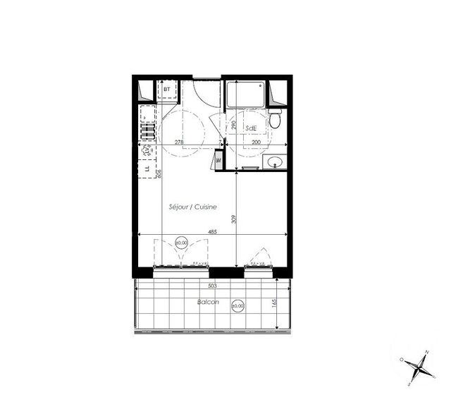 Appartement Studio &agrave; vendre - 1 pi&egrave;ce - 27,84 m2 - St Jean De Monts - 85 - PAYS-DE-LOIRE