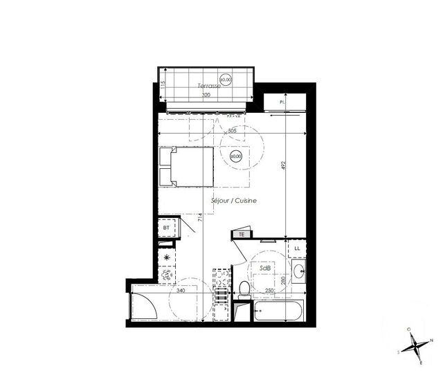 Appartement Studio &agrave; vendre - 1 pi&egrave;ce - 27,84 m2 - St Jean De Monts - 85 - PAYS-DE-LOIRE