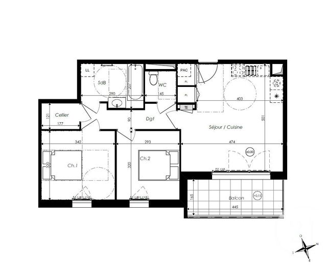 Appartement T3 &agrave; vendre - 3 pi&egrave;ces - 56,15 m2 - St Jean De Monts - 85 - PAYS-DE-LOIRE