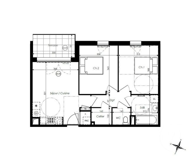 Appartement T3 &agrave; vendre - 3 pi&egrave;ces - 56,15 m2 - St Jean De Monts - 85 - PAYS-DE-LOIRE