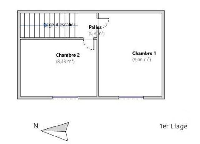 Appartement à vendre - 3 pièces - 48,47 m2 - Moisselles - 95 - ILE-DE-FRANCE