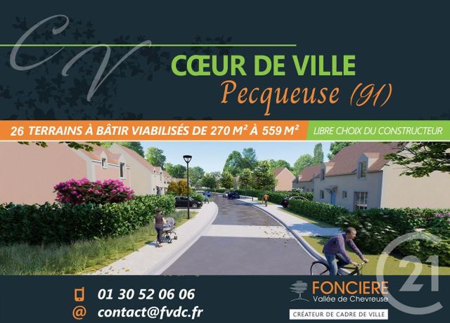 Terrain à vendre - 375 m2 - Pecqueuse - 91 - ILE-DE-FRANCE