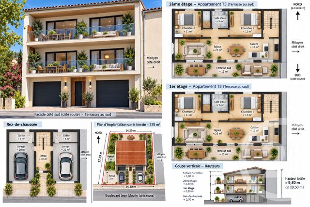 Terrain &agrave; vendre - 255 m2 - Ceret - 66 - LANGUEDOC-ROUSSILLON