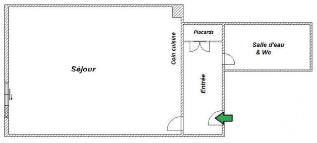 Appartement F1 &agrave; louer - 1 pi&egrave;ce - 19,74 m2 - Paris - 75016 - ILE-DE-FRANCE
