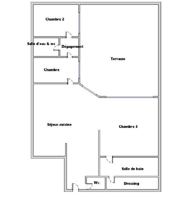 Appartement F4 &agrave; louer - 4 pi&egrave;ces - 83,90 m2 - Paris - 75016 - ILE-DE-FRANCE