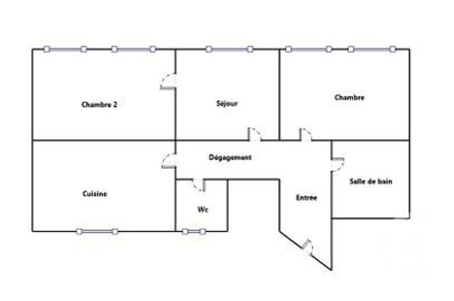 Appartement F3 à vendre - 3 pièces - 45,23 m2 - Paris - 75018 - ILE-DE-FRANCE