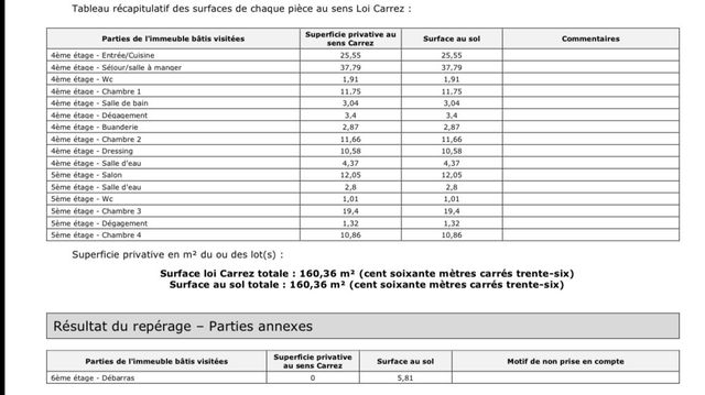 Appartement F5 &agrave; vendre - 5 pi&egrave;ces - 160,36 m2 - Paris - 75016 - ILE-DE-FRANCE