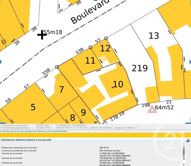 Terrain &agrave; vendre - 276 m2 - Issy Les Moulineaux - 92 - ILE-DE-FRANCE