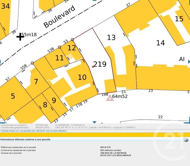 Terrain &agrave; vendre - 276 m2 - Issy Les Moulineaux - 92 - ILE-DE-FRANCE