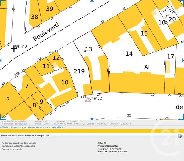 Terrain &agrave; vendre - 276 m2 - Issy Les Moulineaux - 92 - ILE-DE-FRANCE