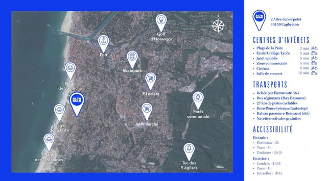 Appartement T3 à vendre - 3 pièces - 73,40 m2 - Capbreton - 40 - AQUITAINE