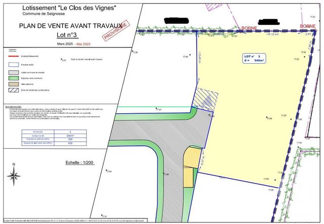 Terrain &agrave; vendre - 946 m2 - Seignosse - 40 - AQUITAINE