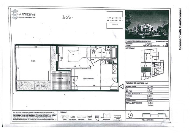 Appartement F2 &agrave; louer - 2 pi&egrave;ces - 37,50 m2 - St Jean De Vedas - 34 - LANGUEDOC-ROUSSILLON